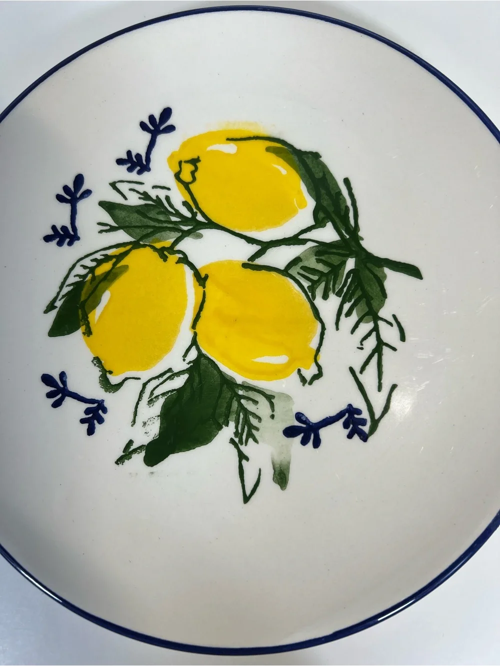 Papart Seramik Hand Painted Lemon Salad Plates Set of 2 Turkey 8”